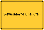 Place name sign Sieversdorf-Hohenofen
