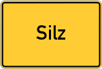 Place name sign Silz, Pfalz
