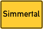 Place name sign Simmertal