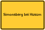 Place name sign Simonsberg bei Husum