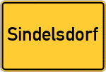 Place name sign Sindelsdorf