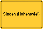 Place name sign Singen (Hohentwiel)