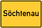 Place name sign Söchtenau