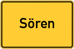 Place name sign Sören