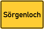 Place name sign Sörgenloch