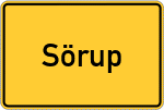 Place name sign Sörup