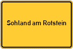 Place name sign Sohland am Rotstein