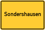 Place name sign Sondershausen, Thüringen