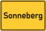 Place name sign Sonneberg, Thüringen