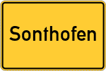 Place name sign Sonthofen, Oberallgäu