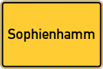 Place name sign Sophienhamm