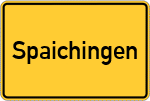Place name sign Spaichingen