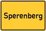 Place name sign Sperenberg