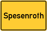 Place name sign Spesenroth