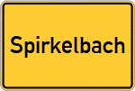Place name sign Spirkelbach