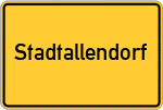 Place name sign Stadtallendorf