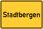 Place name sign Stadtbergen
