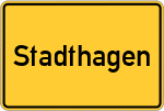 Place name sign Stadthagen