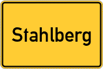 Place name sign Stahlberg