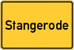 Place name sign Stangerode