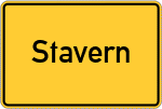 Place name sign Stavern, Emsl
