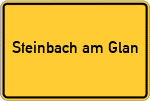 Place name sign Steinbach am Glan