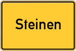 Place name sign Steinen, Westerwald