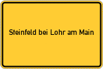 Place name sign Steinfeld bei Lohr am Main