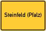 Place name sign Steinfeld (Pfalz)