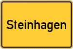 Place name sign Steinhagen, Westfalen
