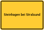 Place name sign Steinhagen bei Stralsund