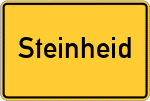 Place name sign Steinheid