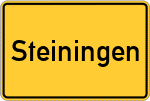 Place name sign Steiningen