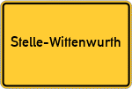 Place name sign Stelle-Wittenwurth