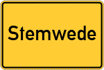 Place name sign Stemwede