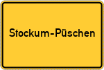 Place name sign Stockum-Püschen