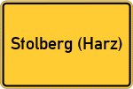 Place name sign Stolberg (Harz)