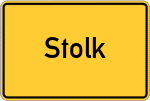 Place name sign Stolk
