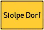 Place name sign Stolpe Dorf