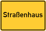 Place name sign Straßenhaus, Westerwald