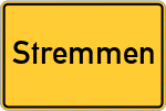 Place name sign Stremmen