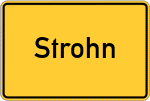 Place name sign Strohn