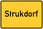 Place name sign Strukdorf
