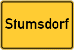 Place name sign Stumsdorf
