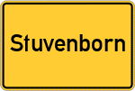 Place name sign Stuvenborn