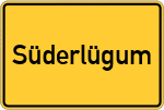 Place name sign Süderlügum