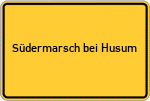 Place name sign Südermarsch bei Husum