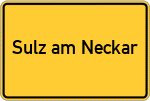 Place name sign Sulz am Neckar