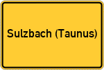 Place name sign Sulzbach (Taunus)
