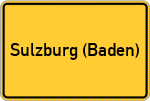 Place name sign Sulzburg (Baden)